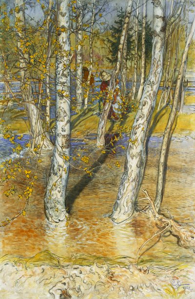 Forårsflod, 1902 af Carl Larsson