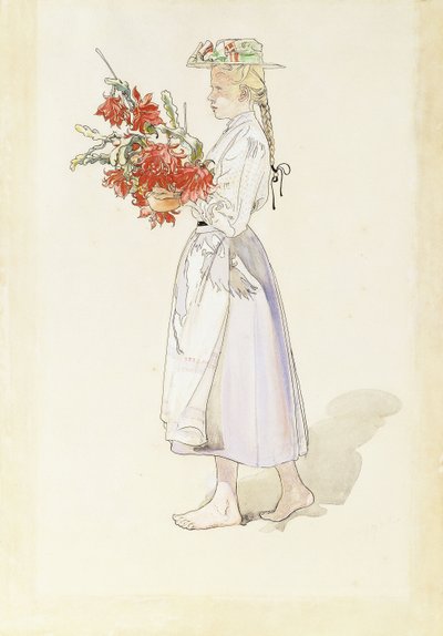 Undersøgelse for Ute blaser sommarvind (Udendørs Blow the Summer Winds) af Carl Larsson