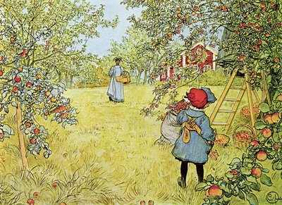 Æblehøsten af Carl Larsson