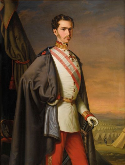 Portræt af kejser Franz Joseph I af Østrig, 1856. af Carl Lemmermayer