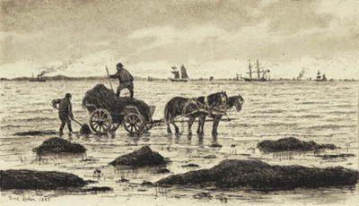 Bønder kører tang af Carl Locher