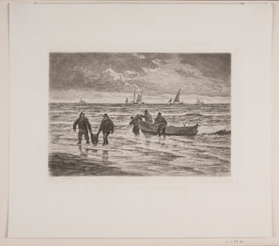 Fangsten bæres i land af Carl Locher