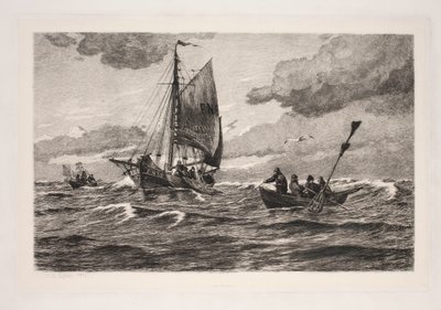 Fiskere på havet af Carl Locher