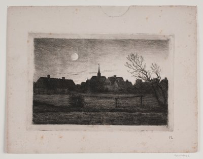 Hornbæk kirke, sommeraften af Carl Locher