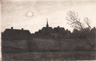 Hornbæk kirke, sommeraften af Carl Locher