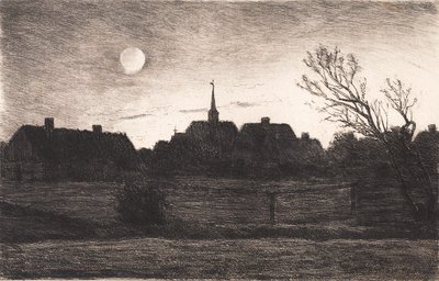 Hornbæk kirke, sommeraften af Carl Locher