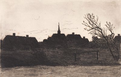 Hornbæk kirke, sommeraften af Carl Locher
