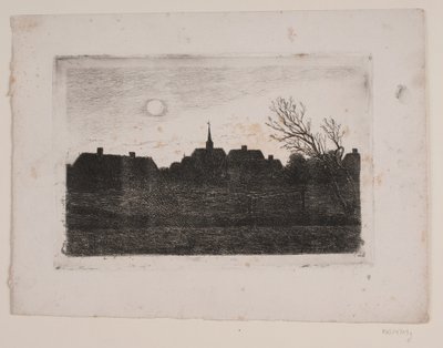 Hornbæk kirke, sommeraften af Carl Locher