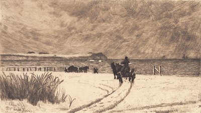 Vinterdag ved Hornbæk af Carl Locher