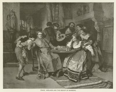 Franz Adelaide og biskoppen af Bamberg af Carl Ludwig Friedrich Becker