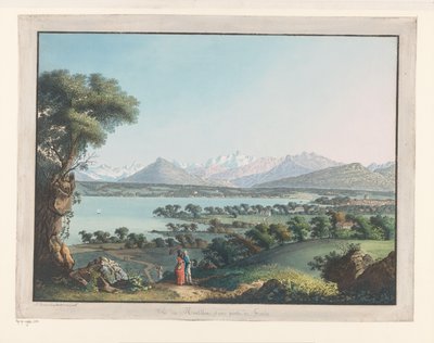 Borte af ægte mødte Mont-Blan i Fra dig mont-blocc it på Game of the Genails (titel på objekt) af Carl Ludwig Hackert