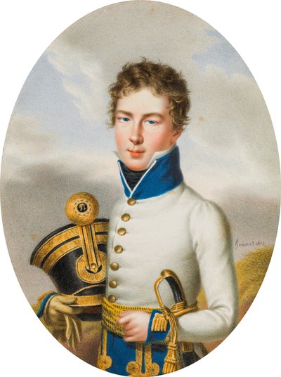 Løjtnant af k.k. Det ungarske infanteriregiment løjtnant feltmarskal Nikolaus prins Esterhazy af Carl Ludwig Hummel de Bourdon