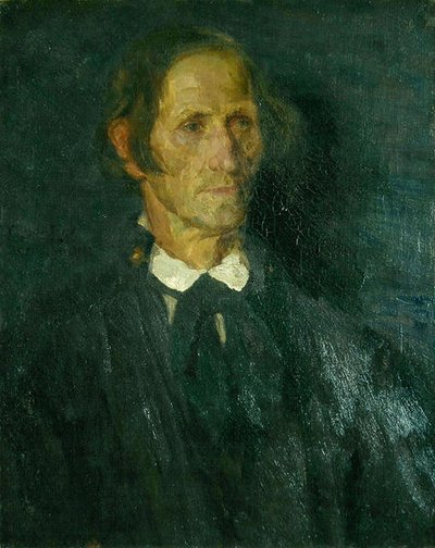 Portræt af hyrden og linnedvæveren Rupp af Schwalm (olie på lærred) af Carl Ludwig Noah Bantzer