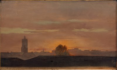 Darmstadt, udsigt fra slotsstudiet af Carl Ludwig Seeger