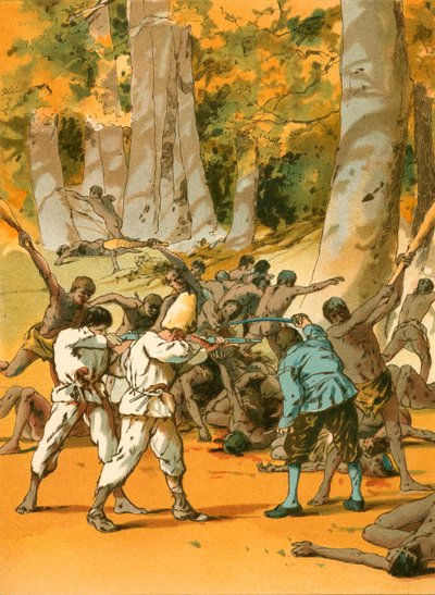 En blodige konflikt for Robinson Crusoe af Carl Marr