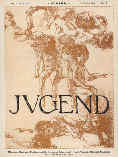 Forsideillustration til magasinet Jugend af Carl Marr