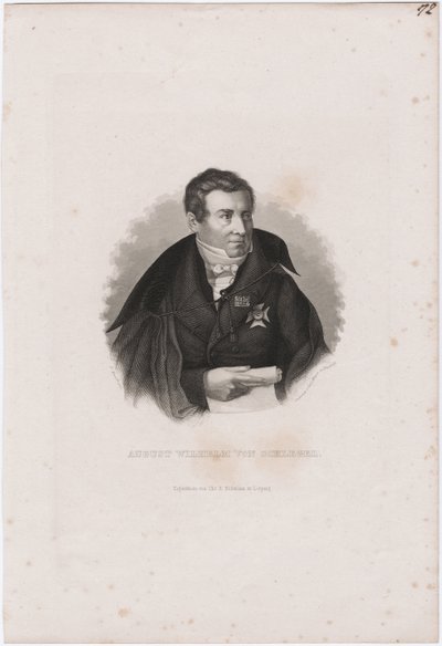 August Wilhelm von Schlegel 1767-1845 af Carl Mayer