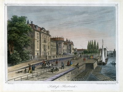 Biebrich Palace, Wiesbaden, Tyskland, c1820 af Carl Mayer