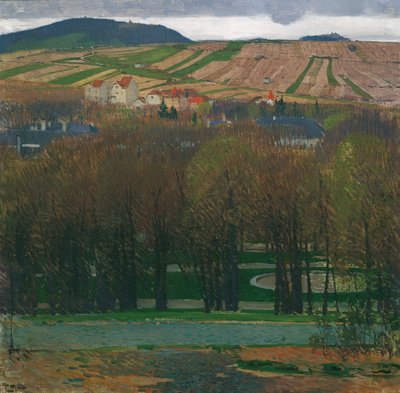 Udsigt over Nußberg fra Heiligenstadt af Carl Moll