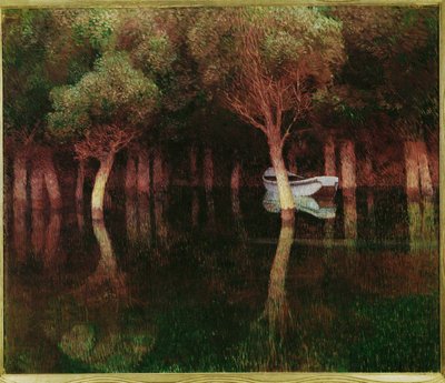 Daemmerung - Twilight ... (maleri på lærred) af Carl Moll