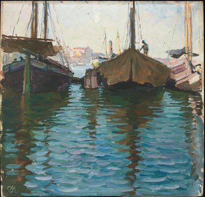 Venedig (olie på panel) af Carl Moll