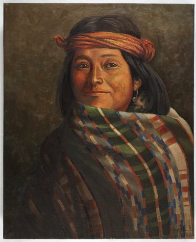 Cove-Vai, San Felipe Pueblo (olie på lærred) af Carl Moon