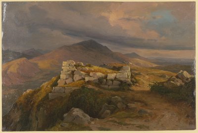 En kyklopmur ved Civitella, det nuværende Bellegra af Carl Morgenstern