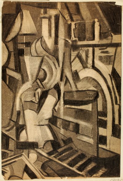 Abstrakt - siddende figur af Carl Newman