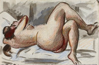 Liggende kvindelig nøgen af Carl Newman
