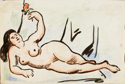 Liggende nøgen af Carl Newman
