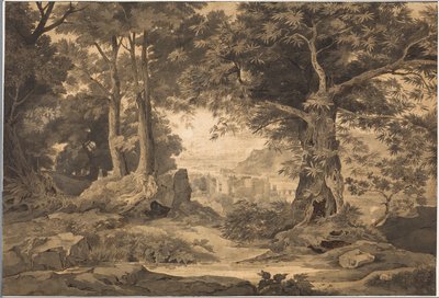 Heidelberg med den smukke udsigt i det fjerne af Carl Philipp Fohr
