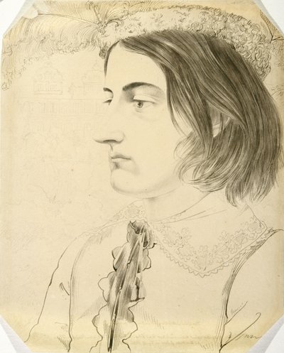 Ludwig Simon, teologisk studerende, 1816 (pen og pensel og sort blæk på vævet papir) af Carl Philipp Fohr