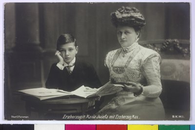 Ærkehertuginde Mary Josefa med deres søn Max af Carl Pietzner