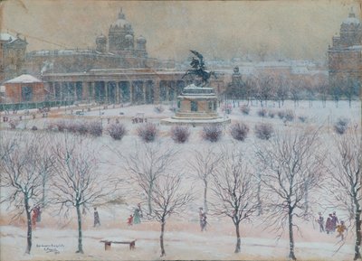 Den ydre Burgplatz i Wien om vinteren af Carl Pippich