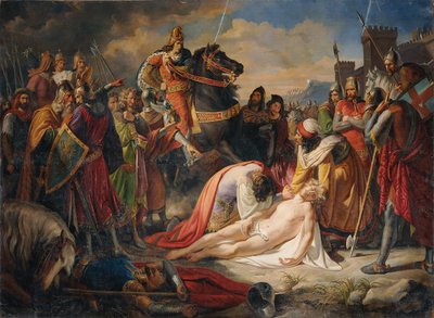 Charles I af Anjou over liget af Manfred efter slaget ved Benevento den 26. februar 1266, 1838 af Carl Rahl