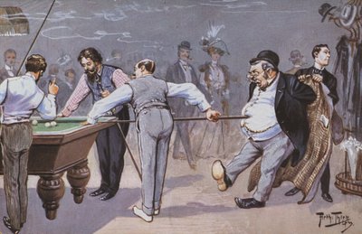 Komisk scene i en billardhal af Carl Robert Arthur Thiele