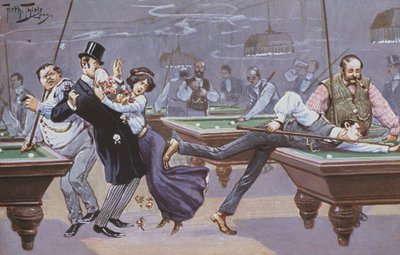 Komisk scene i en billardhal af Carl Robert Arthur Thiele