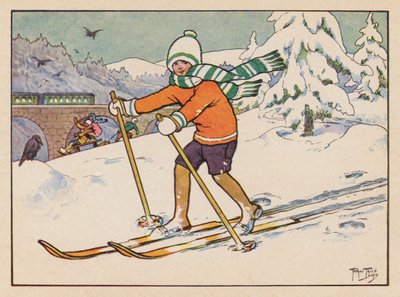 Langrend (farvelitografi) af Carl Robert Arthur Thiele