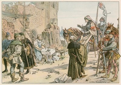 Frederik II ved grundlæggelsen af slottet ved floden Spree i 1443 af Carl Rohling