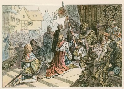 Frederik I (1371-1440) med Sigismund i Konstanz, der blev belønnet med Kurmark i 1417 af Carl Rohling