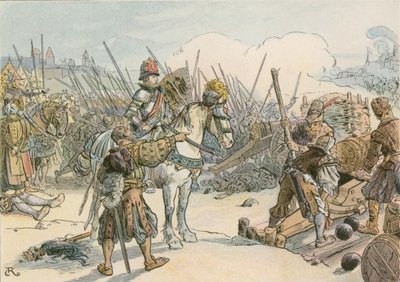 Joachim II førte slaget i de tyrkiske krige i 1542 af Carl Rohling