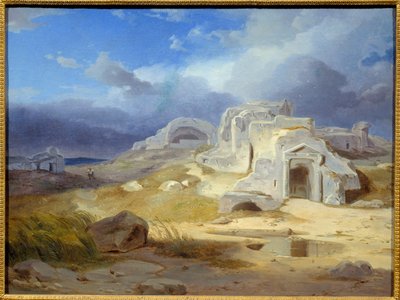 Arkimedes grav i Syracusa. Maleri af Carl Rottmann (1798 - 1850) Ec. Alle. af Carl Rottmann
