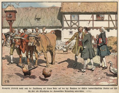 Kronprins Frederik af Preussen studerer landbrug af Carl Röchling