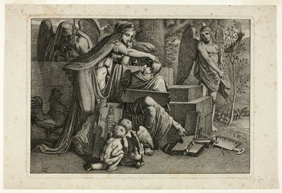 Allegory of Art: A Youth Inspired by the Spirit of Art af Carl Russ