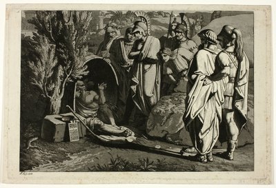 Diogenes i sit kar med Alexander og hans generaler af Carl Russ