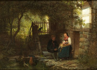Carl Schlesinger foran huset af Carl Schlesinger