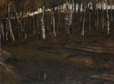 Birkenwald af Carl Schuch
