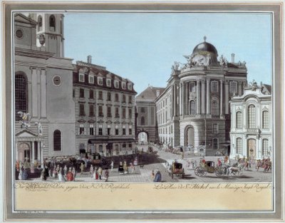 Michaelsplatz mod K.K. Rideskole af Carl Schütz