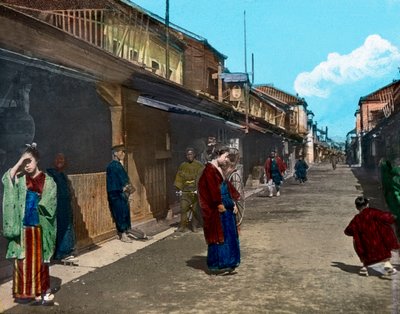 Japan, øen Honshu, Kanto-regionen, gadeliv i Tokyo, billeddato: ca. 1920. Carl Simons arkiv af Carl Simon