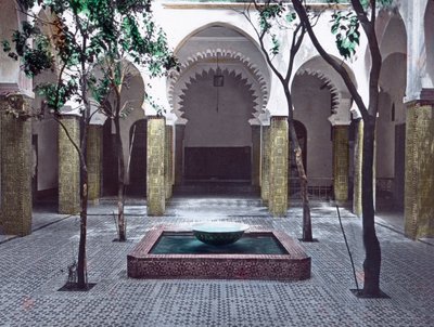 Nordmarokko, Tanger, ambassadens gårdsplads, billeddato: ca. 1910. Carl Simons arkiv af Carl Simon